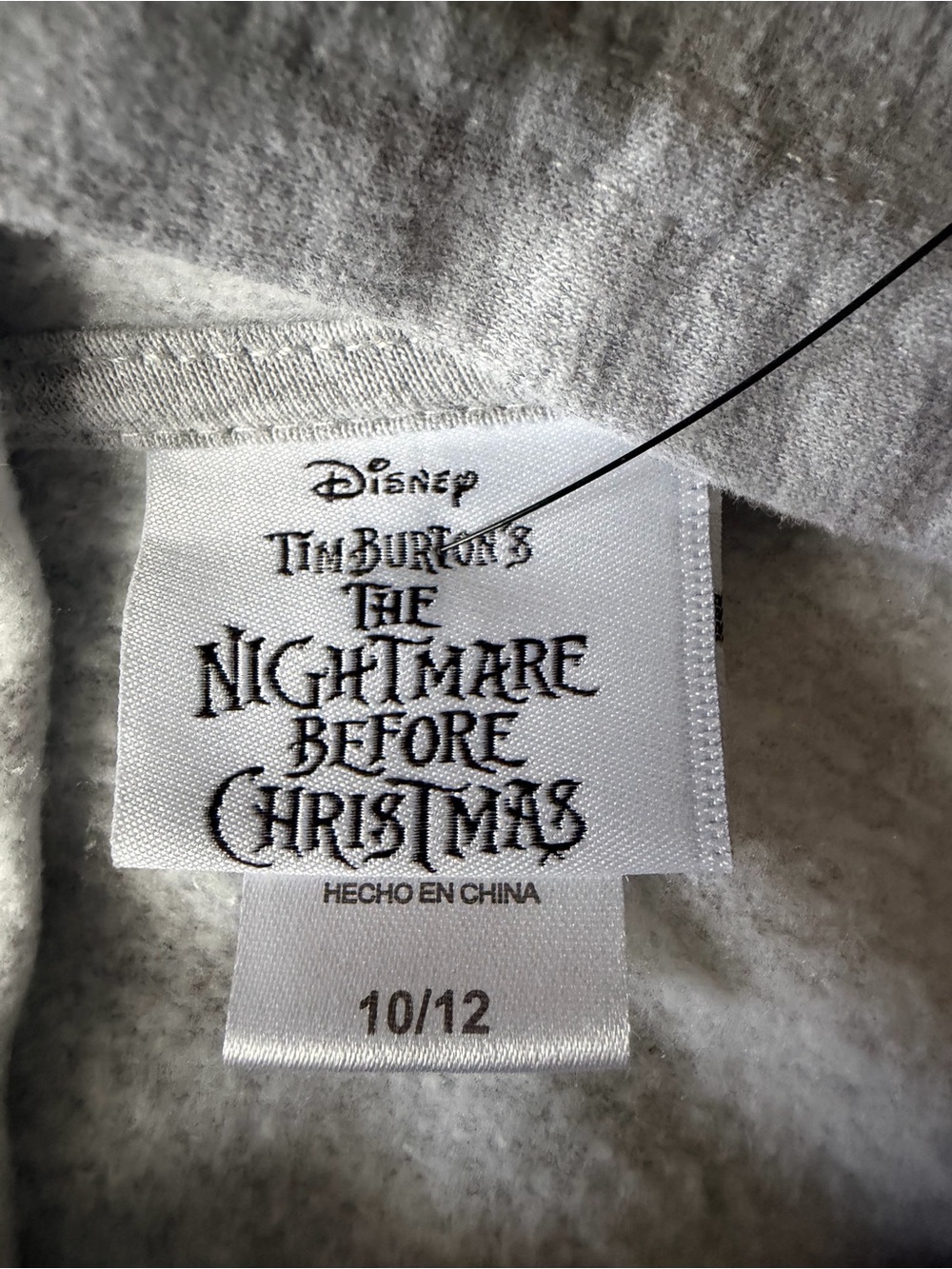 Disney The Nightmare Before Christmas Jack & Sally Light Grey Pullover Hoodie - Picture 6 of 6